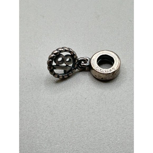 Pandora Sliding Charm Pendant Number 18 Sterling Silver Bracelet Bead - Picture 3 of 4